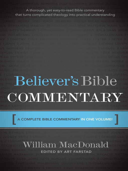 Title details for Believer's Bible Commentary by William MacDonald - Available